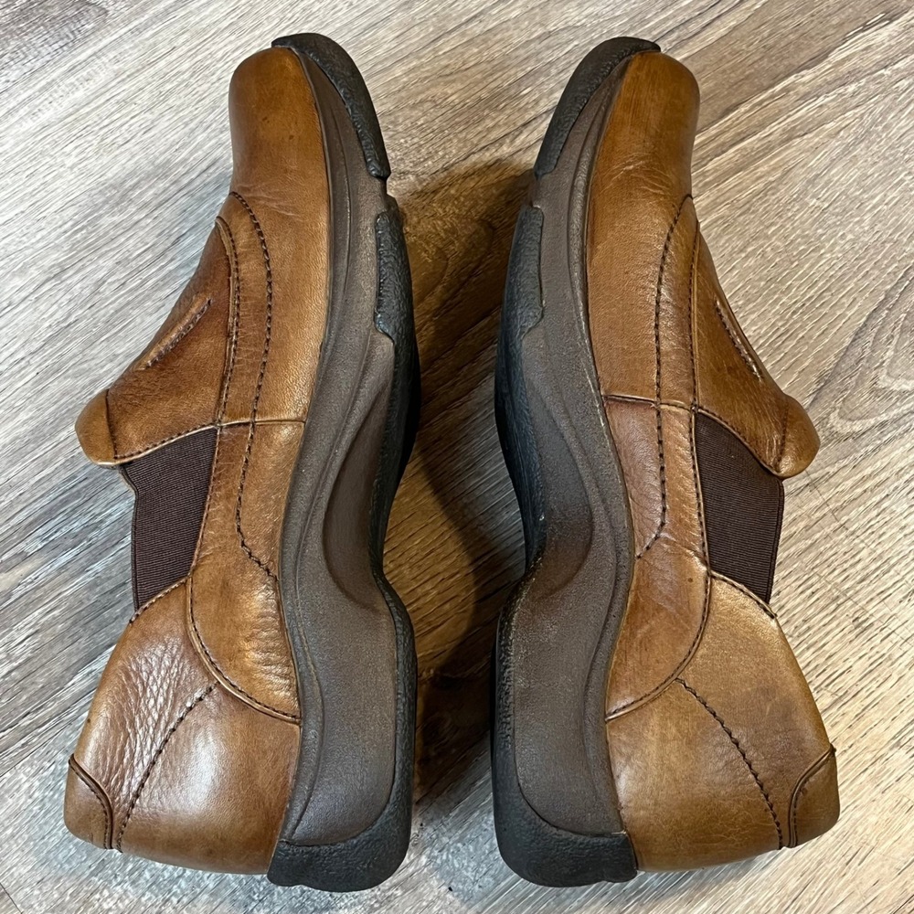 Dansko Brown Leather Slip On Clog Shoes Womens 40 412237800 Professional Comfort - Picture 2 of 8